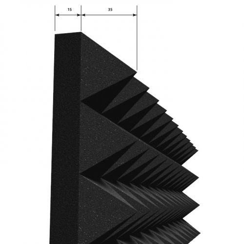Акустичний поролон негорючий Sound EchoFom Brilliance Піраміда 600х600х50 мм